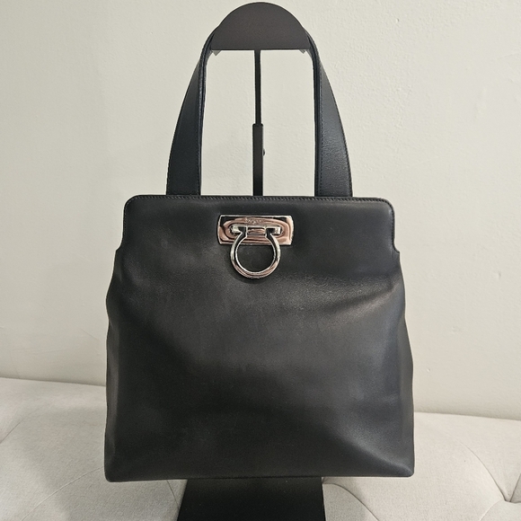 Salvatore Ferragamo Handbags - Salvatore Ferragamo Gancini Leather Handbag